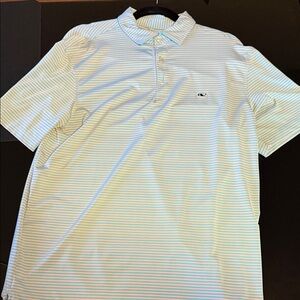 Vineyard Vines Sky Blue Striped Polo